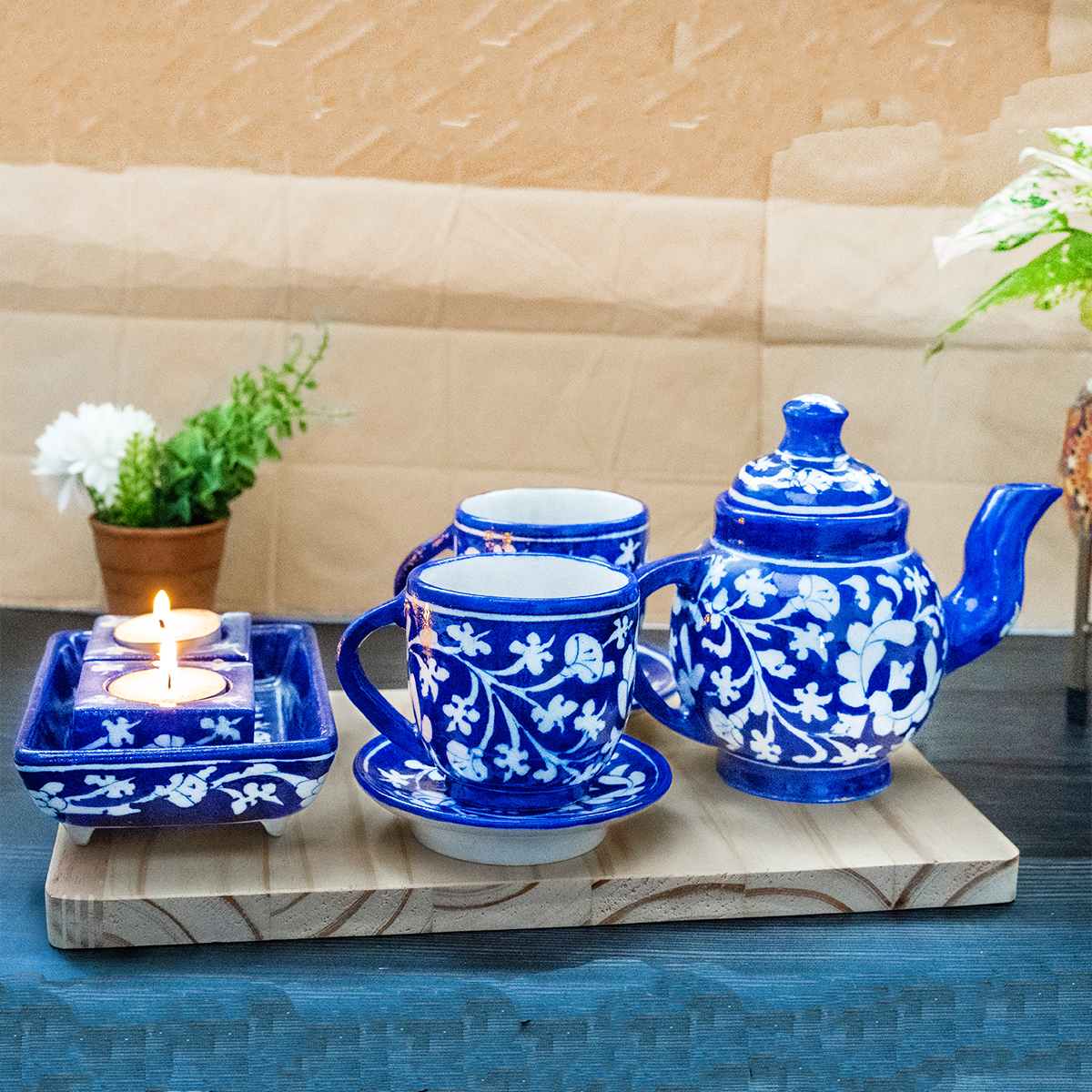 Jaipur Blue Pottery full set