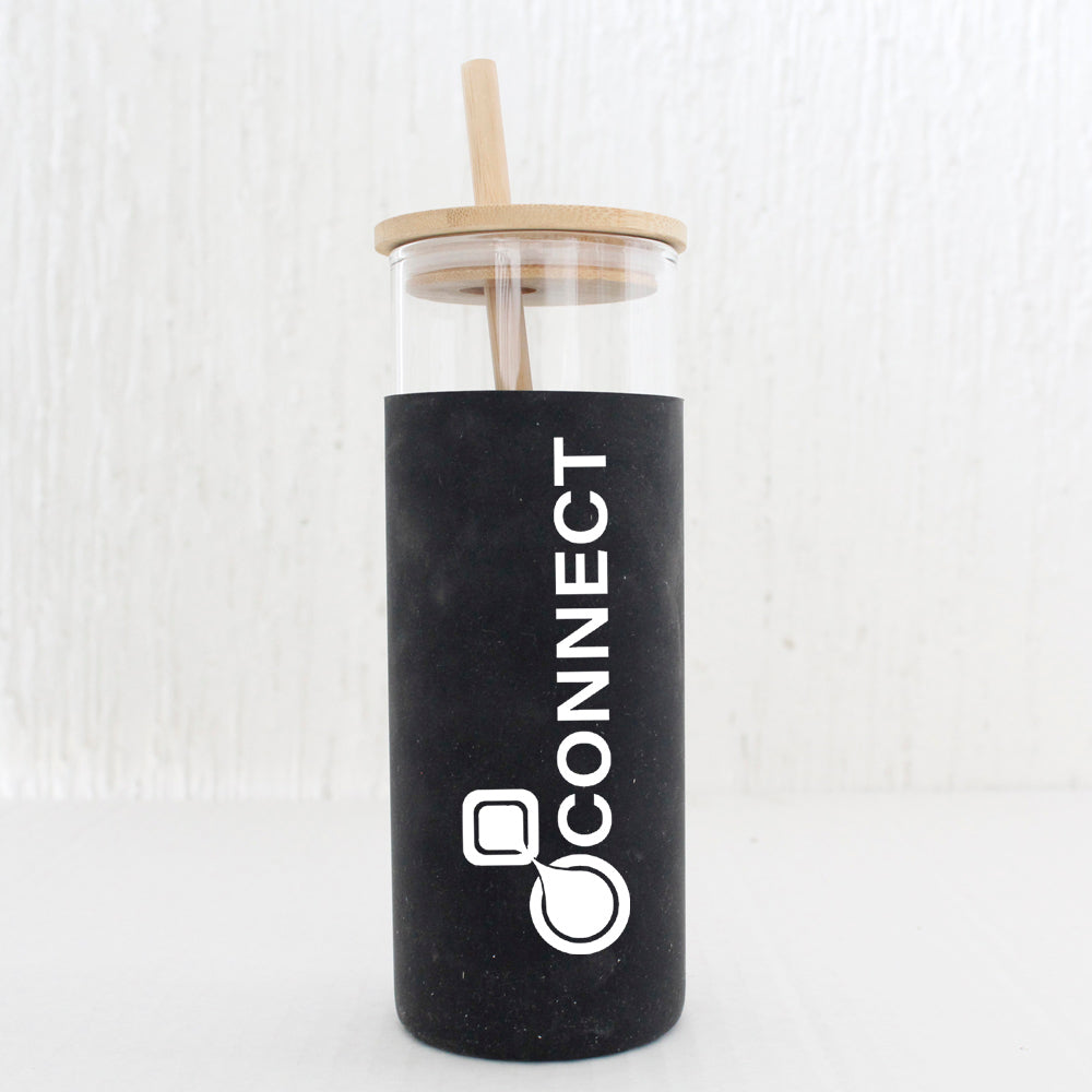 GLASS SIPPER WITH STRAW