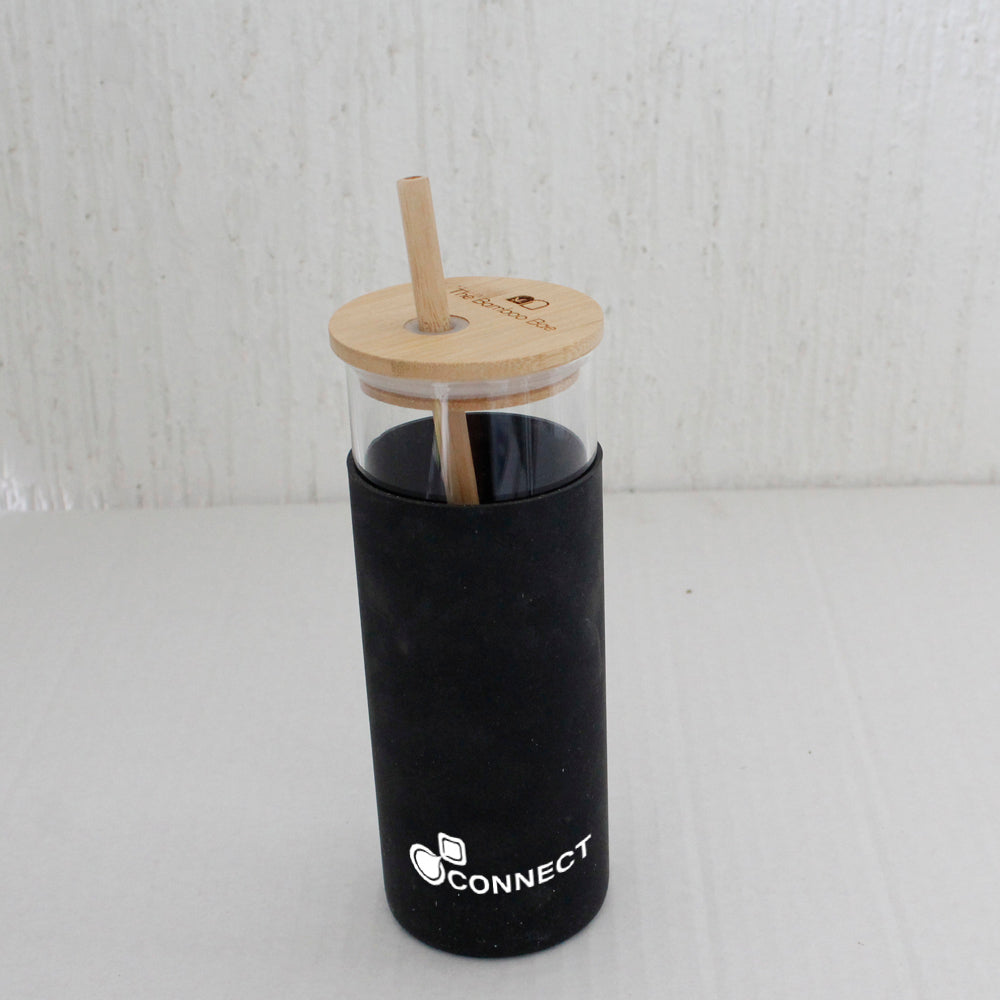 GLASS SIPPER WITH STRAW