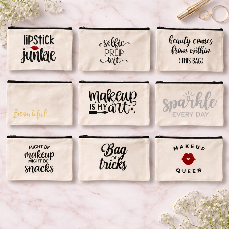 Beauty Quote Pouch Set