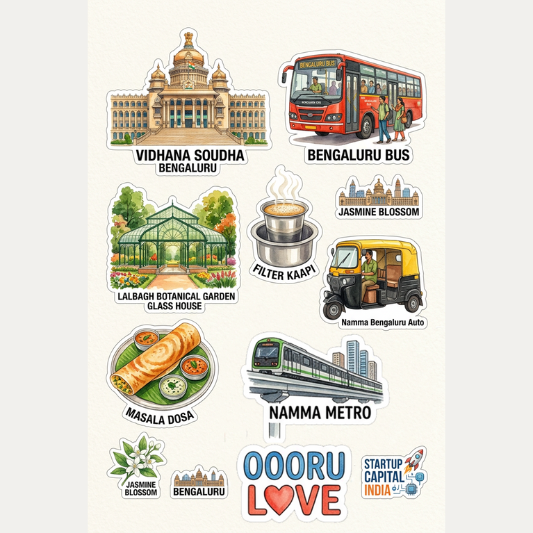 Bengaluru Icons Stickers
