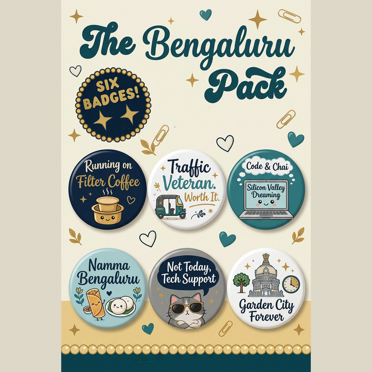 The Benguluru Pack – Button Badge Set