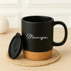 Matte Noir Cork-Base Mug