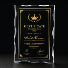 Regal Crystal Recognition Plaque