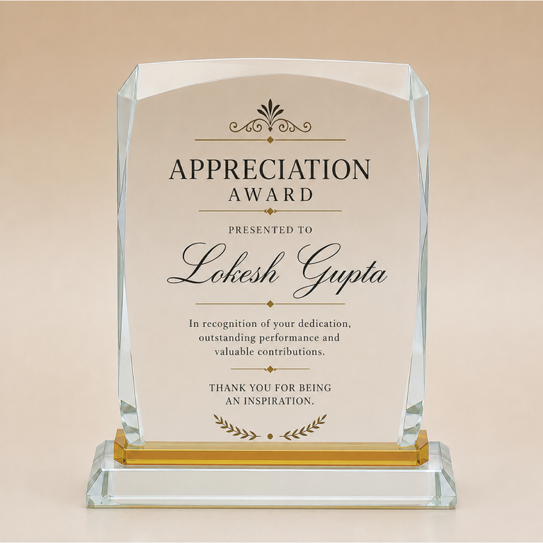 Regal Crystal  Award