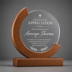 Harmony Wood & Crystal Award