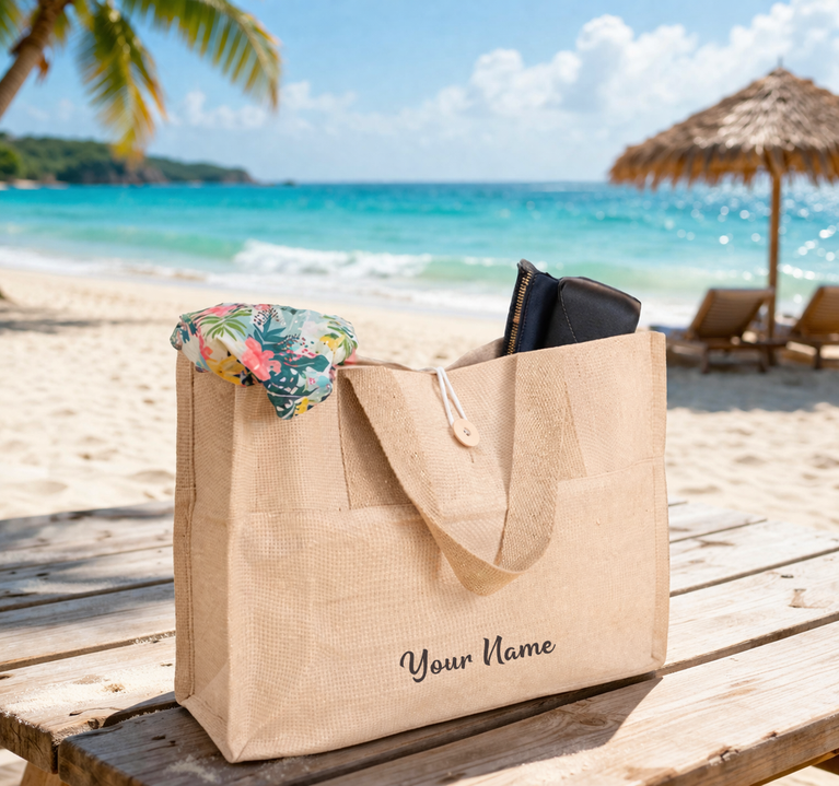 Personalized Jute Tote
