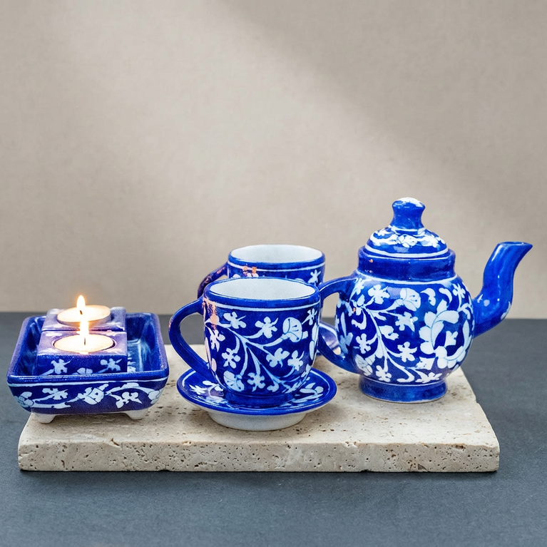 Jaipur Blue Pottery full set