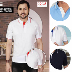 Mafatlal Polo Knit T Shirts With Lining - Multiple Colors Available