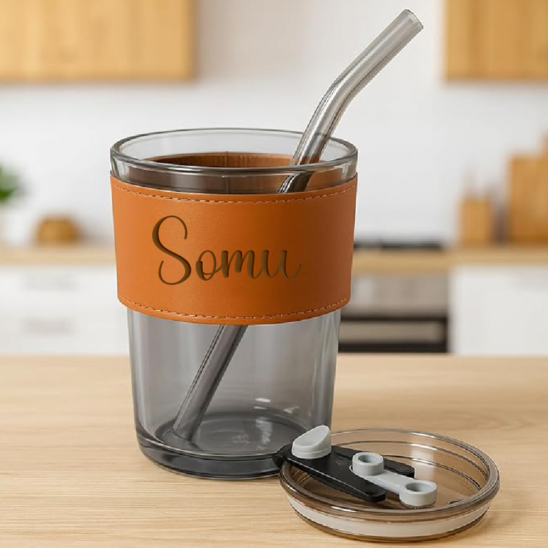 Slub Personalized Glass Sipper
