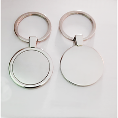 Silver Metal Circular Key chain