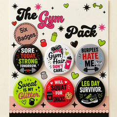 The Gym Pack – Button Badge Set