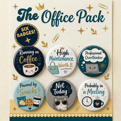 The Office Pack – Button Badge Set