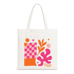 Pop Bloom Abstract Tote Bag 1