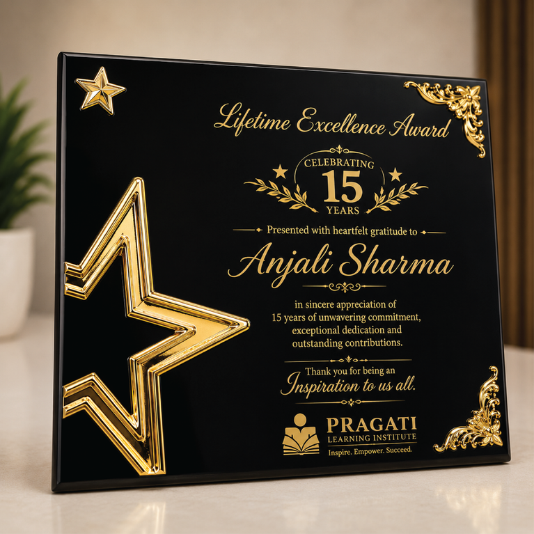 Signature Excellence Award Plaqu