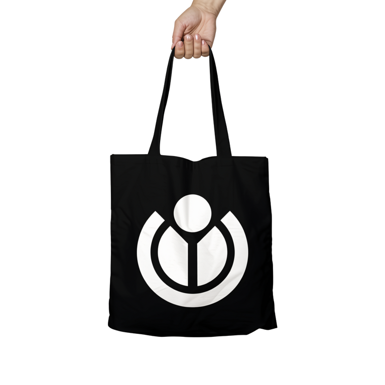 Black Cotton Shopper Bag