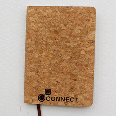 Diary made with cork harboard cover.

Inside pages are made with recycled paper / leaf bookmarks and seed paper bookmarks.

This diary can be branded and personalised.