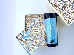 Hamper contains an executive double-walled sipper, a custom-made gratitude journal, and a mini sweet treat chocolate bar.

All in a designer-corrugated gift box